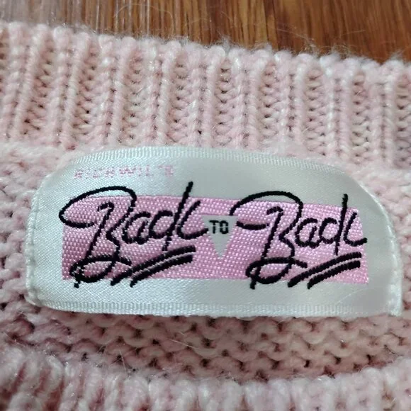 Vintage Back To Back Cats Kittens Crewneck Sweater Jumper - Picture 3 of 6